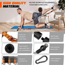 Pilates Workout Equipment & Resistance Bands Portable Weighted Exercise Pilates Bar for Home Gym Fitness Yoga Strength Training
