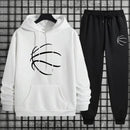 New men's sportswear set: urban, casual and fashionable, suitable for wearing at home and outdoors in autumn and winter.