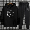 New men's sportswear set: urban, casual and fashionable, suitable for wearing at home and outdoors in autumn and winter.