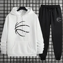 New men's sportswear set: urban, casual and fashionable, suitable for wearing at home and outdoors in autumn and winter.