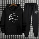 New men's sportswear set: urban, casual and fashionable, suitable for wearing at home and outdoors in autumn and winter.